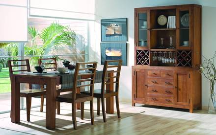 Muebles de salón y comedor de DM o madera de pino, roble, etc.